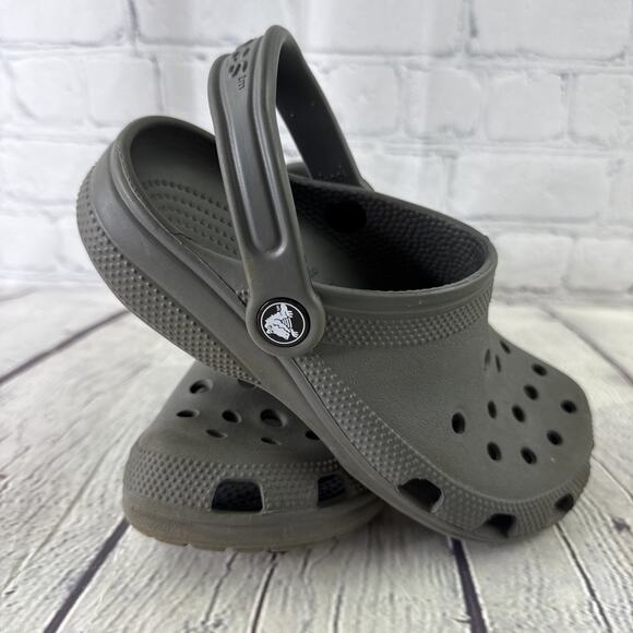 Original Crocs 10001‎ Unisex Men 4 Women 6 Rubber Slip On Shoes Boat Grey Gray - Picture 1 of 10